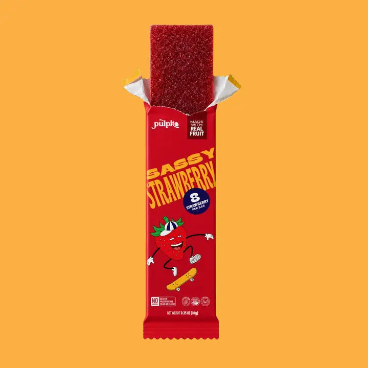 Pulpito Sassy Strawberry Fruit Bars 10-Pack