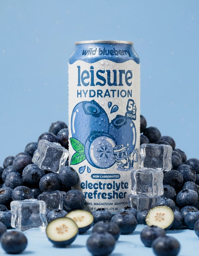 Leisure Wild Blueberry Electrolyte Refresher – 16 oz, 12-Pack