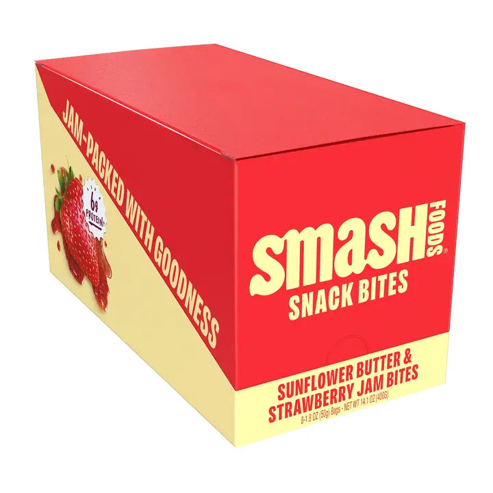 Smash Jammy Protein Bites – Sunflower Butter & Strawberry, 8-Pack