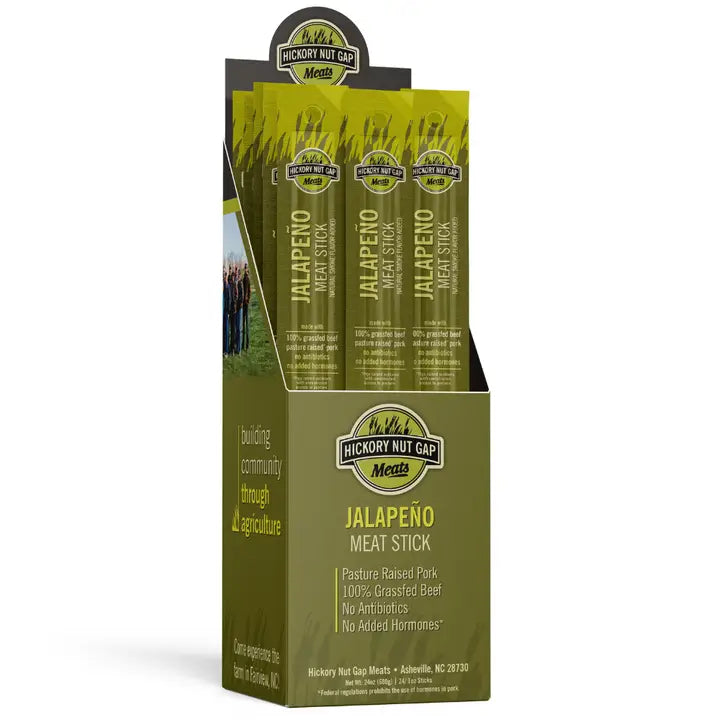Hickory Nut Gap Jalapeño Grass-Fed Beef Sticks  24-Pack