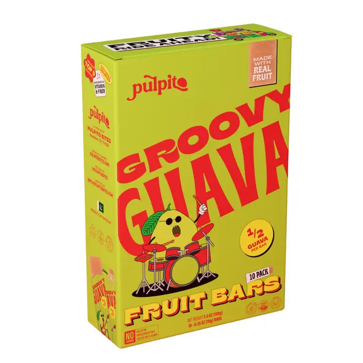 Pulpito Groovy Guava Fruit Bars  10-Pack