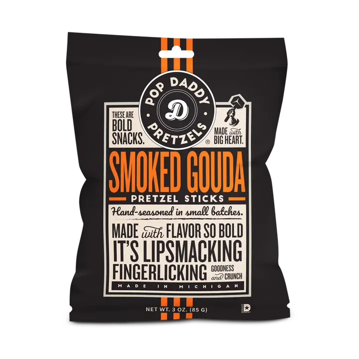 Pop Daddy Smoked Gouda Seasoned Pretzels  1 Pack