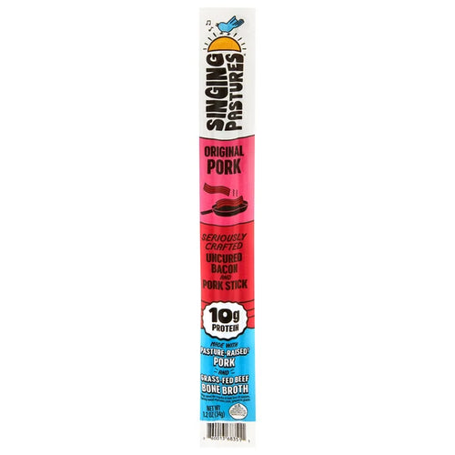 Singing Pastures Original Pork & Uncured Bacon Stick 10g Protein 1.2 oz 1 Each