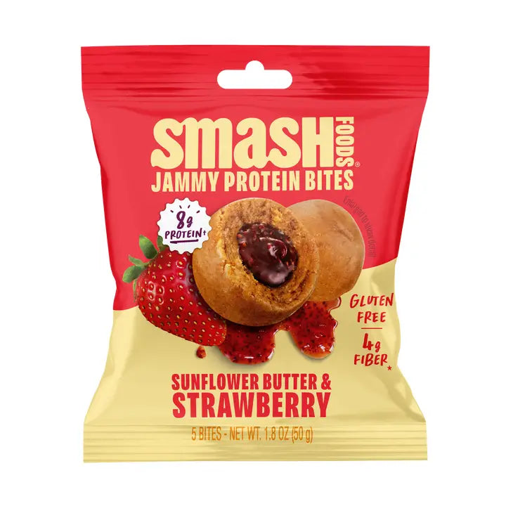 Smash Jammy Protein Bites – Sunflower Butter & Strawberry, Single Pack