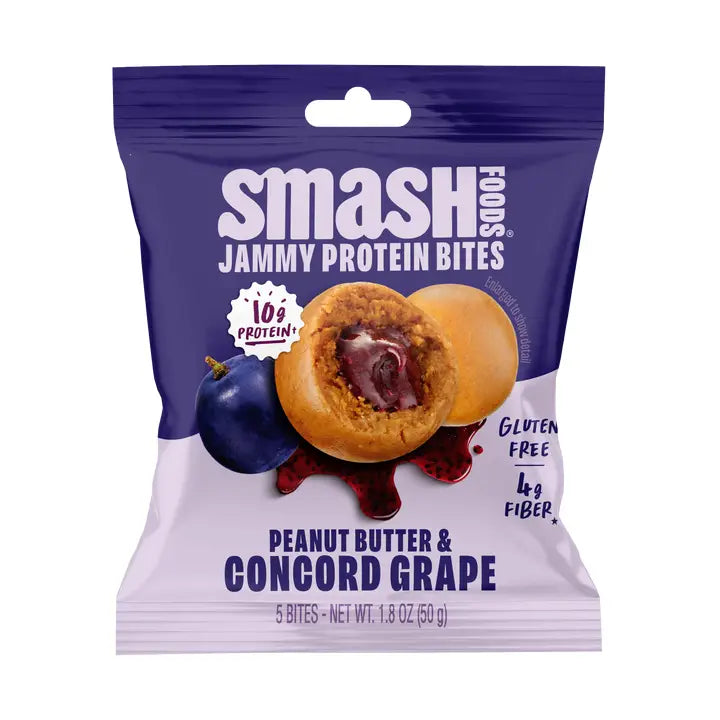 Smash Jammy Protein Bites Peanut Butter & Concord Grape, Single Pack